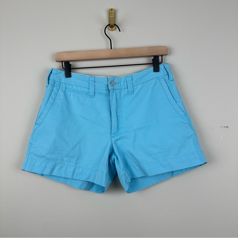 POLO Ralph Lauren Cotton Chino‎ Shorts Women's 6 Blue Teal White Pony